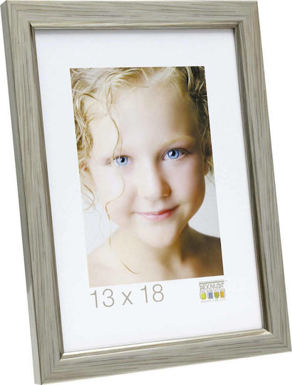 Deknudt S46AD1_13,0X18,0 Bilderrahmen Kunststoff mit Silbernem Rahmen
