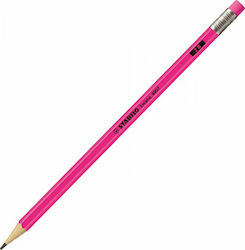 Stabilo Neon 4907 Pencil 2B with Eraser Purple