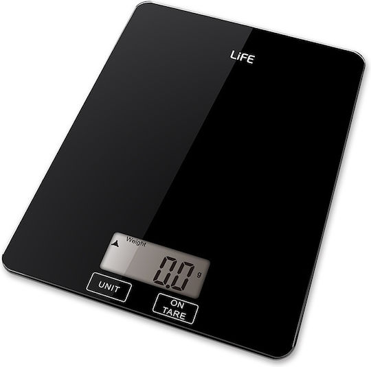 Life Accuracy Digital Kitchen Scale up to 5kg Black
