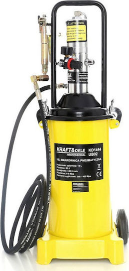 Kraft & Dele Pneumatic Trolley Greaser 15lt Pistol de ungere cu aer cald Rulabil 15kg Lungime 4m KD1444