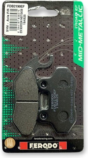 Ferodo Motorcycle Brake Pads Organic Brake Pads Sym Symphony 125 - Citycom 300 for Daytona Cargo Ktm Super DUKE Sym Citycom 300 / HD 200 Evo / Citycom 125 / Citycom 300i / Jet 4 / HD 125 Evo / Symphony 125 / Symphony 50 / Symphony 200 Vespa 50 Yamaha XC