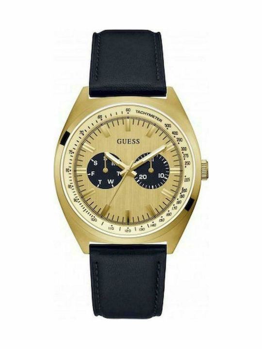 Guess Ceas Barbati Blazer 42mm Baterie cu Curea din Piele Neagră