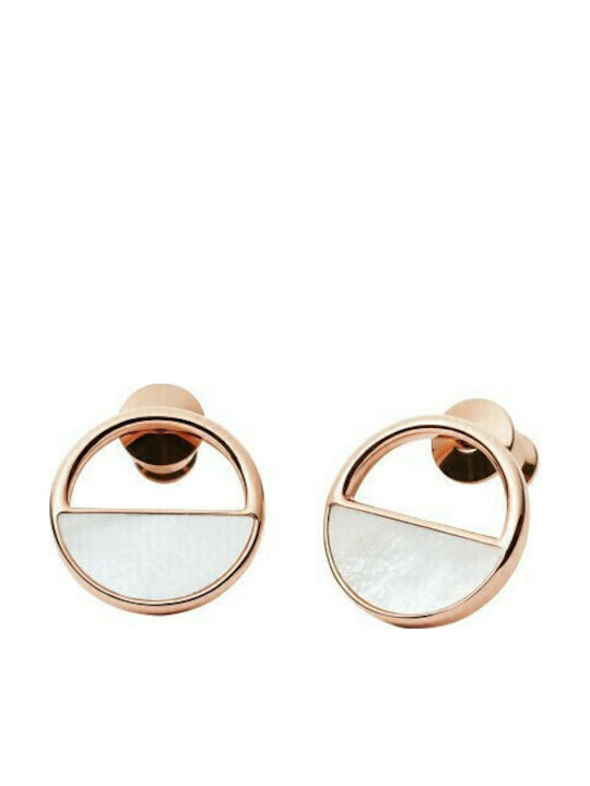 Skagen Agnethe Earrings made of Steel Gold Plated with Pearls