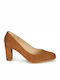 Clarks Kaylin Cara 2 Leder Pumps mit Chunky mittelhohem Absatz Tabac Braun