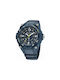 Nautica Watch Battery with Blue Rubber Strap