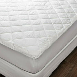 Sidirela Single Quilted Mattress Cover Fitted Ultra White 100x200+30cm