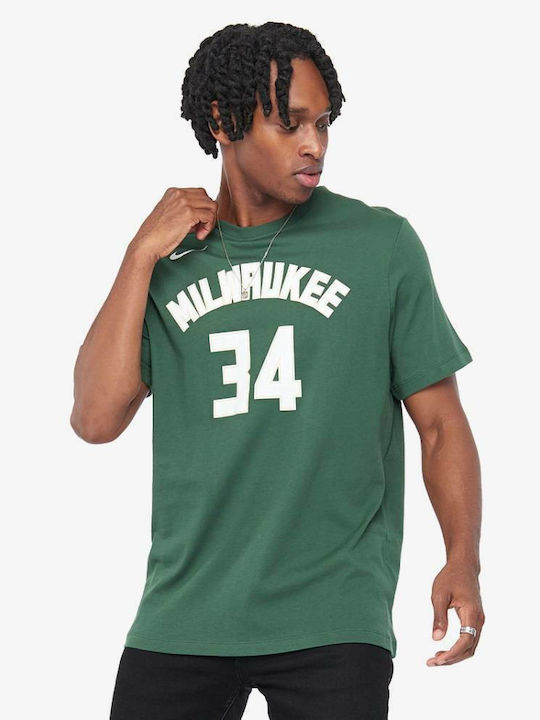 Nike Antetokounmpo Bucks NBA Αθλητικό T-shirt Πράσινο με Λογότυπο CV8534-326 | Skroutz.gr