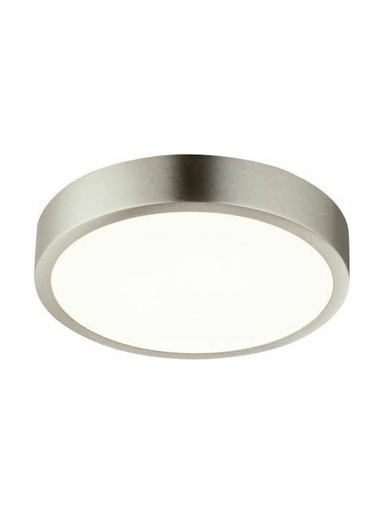 Globo Lighting Vitos Modern Metallic Ceiling Mount Light with Integrated LED in Silver color