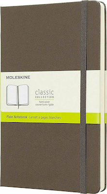 Moleskine Plain Hard Cover Notebook Large Earth Brown