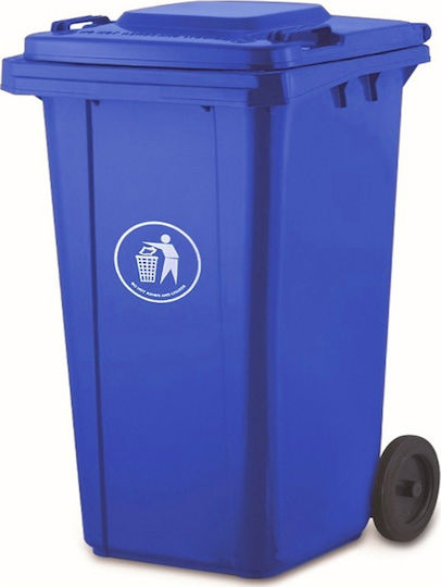 Plastic Coș de gunoi Reciclare Coșuri de gunoi cu roți LXD-240A 240lt Albastru