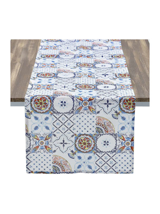 Click Cotton Tablecloth Runner Blue 40x180cm