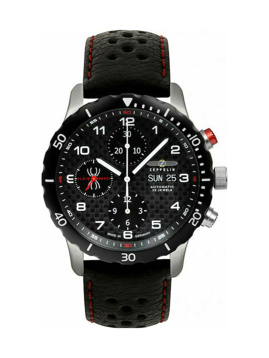 Zeppelin Night Cruise Watch Automatic with Black Leather Strap