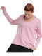 BodyTalk Women's Athletic Cotton Blouse Long Sleeve Pink