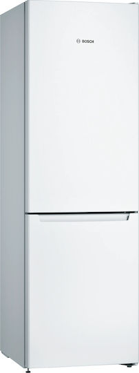 Bosch Ψυγειοκαταψύκτης 305lt Total NoFrost Υ186xΠ60xΒ66εκ. Λευκός KGN36NWEA
