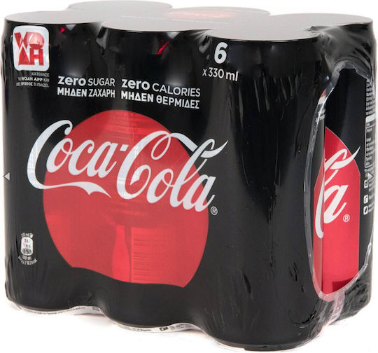 Coca-Cola Zero Cola Cu Carbonatare Fără Zahăr În Cutie 6x330ml