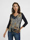 Desigual Idaho Women's Blouse with 3/4 Sleeve Black