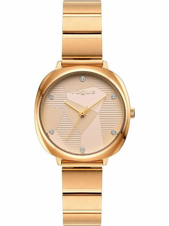 Vogue Audrey Γυναικείο Ρολόι 32mm Μπαταρίας με Ροζ Χρυσό Μεταλλικό Μπρασελέ