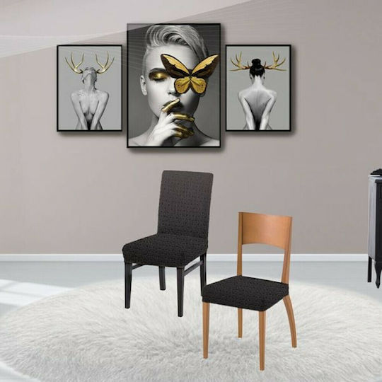 SB Home Sabrina Ελαστικό Κάλυμμα Καρέκλας Grey με Πλάτη 2τμχ SB Home Sabrina Ελαστικό Κάλυμμα Καρέκλας Grey με Πλάτη 2τμχ