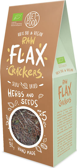 Diet-Food Βιολογικά Crackers Flax 5906395147946 90gr