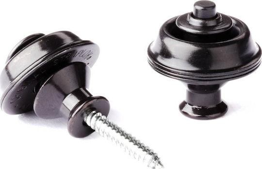 Dunlop Straplok Strap Retainers Dual Design Strap Lock Μαύρο