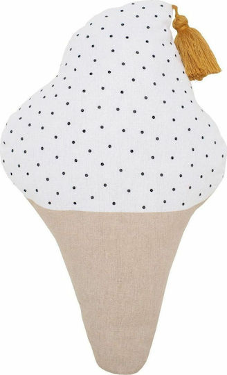 Jabadabado Handmade Pernă Decorativă pentru Pătuț Înghețată Ecru 26x40cm