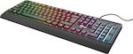 Trust Ziva Rainbow LED Gaming Πληκτρολόγιο με RGB φωτισμό (Ελληνικό)