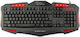 White Shark GK-1621 Shogun Червена Гейминг Клавиатура с Мембранни Превключватели и Осветени Клавиши Английски (САЩ)