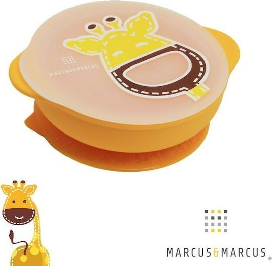 Marcus & Marcus Μπωλ Σιλικόνης με Καπάκι & Βεντούζα Giraffe