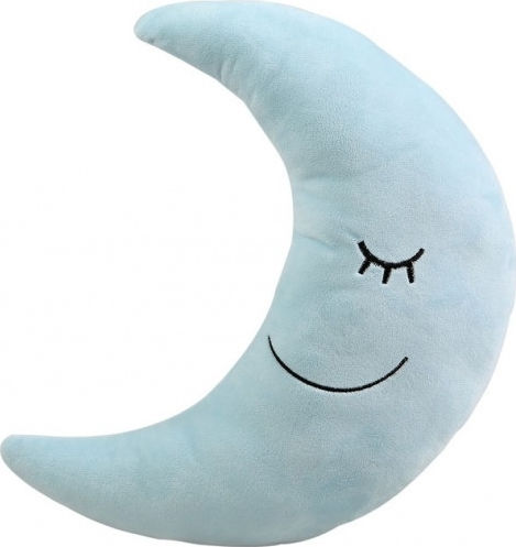 Kiokids Crib Decorative Pillow Moon Light Blue 45x17cm