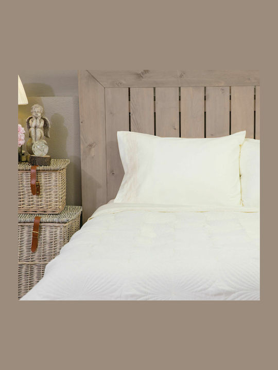 Borea Gemma Bridal Sheet Set Super Double 4pcs with Lace Ecru 240x280cm