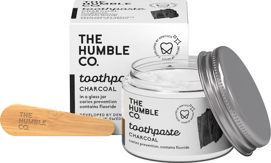 The Humble Co. in Glass Jar Toothpaste with Active Charcoal 50ml