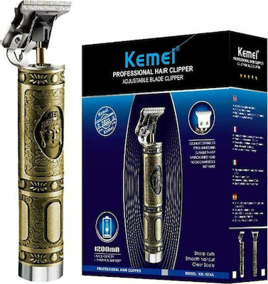 Kemei Professional Rechargeable Hair Clipper Gold KM-1974A