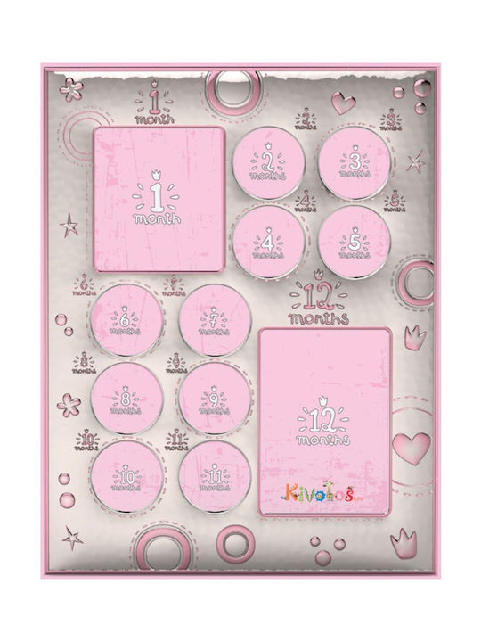 Slevori Kinder-Multifotorahmen Silber Rosa