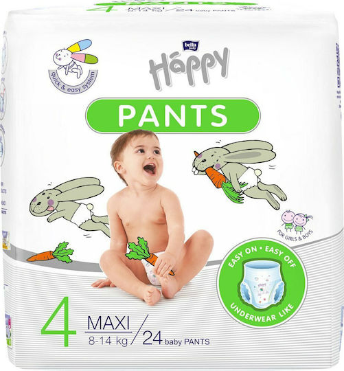 Happy Happy Windelhosen Sensitive Größe 4 Für 8-14kg 96 Stück
