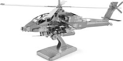 Fascinations Earth AH-64 Apache Metall Modellfigur Hubschrauber 12.2x12.2x5.5cm.