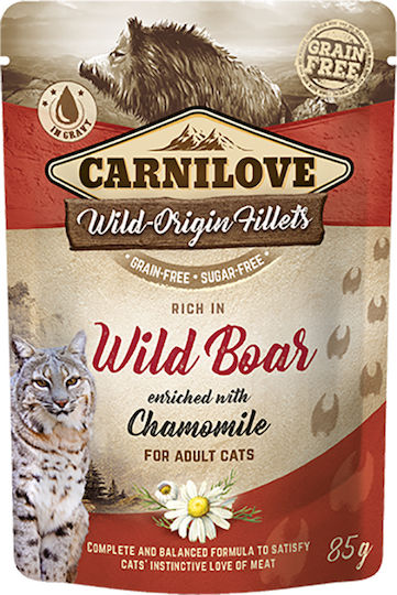 Carnilove Pouches Мокра Храна за Възрастни Котки в Чантичка с Свинско месо без Зърнени 85гр