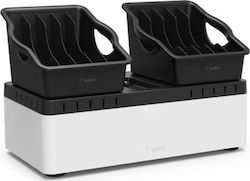 Belkin 10x USB Charging Station Λευκό (Store and Charge Go with Portable Trays)