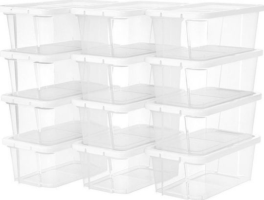Songmics Kunststoff Aufbewahrungsbox mit Deckel 12 Stück Songmics Kunststoff Aufbewahrungsbox mit Deckel 12 Stück