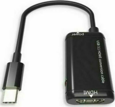 Konverter USB-C männlich zu HDMI weiblich Schwarz 1Stück (FS56982)