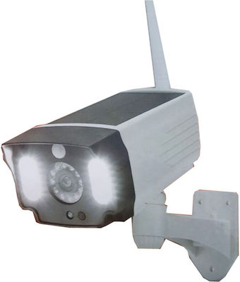 Solar Dummy Surveillance Bullet Camera with LED Lighting White 10W με Αισθητήρα