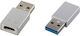 NSP Converter USB-A male to USB-C female Silver Silver 1pcs
