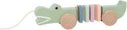 Jabadabado Slide Toy Pull Crocodile made of Wood for 12++ Months