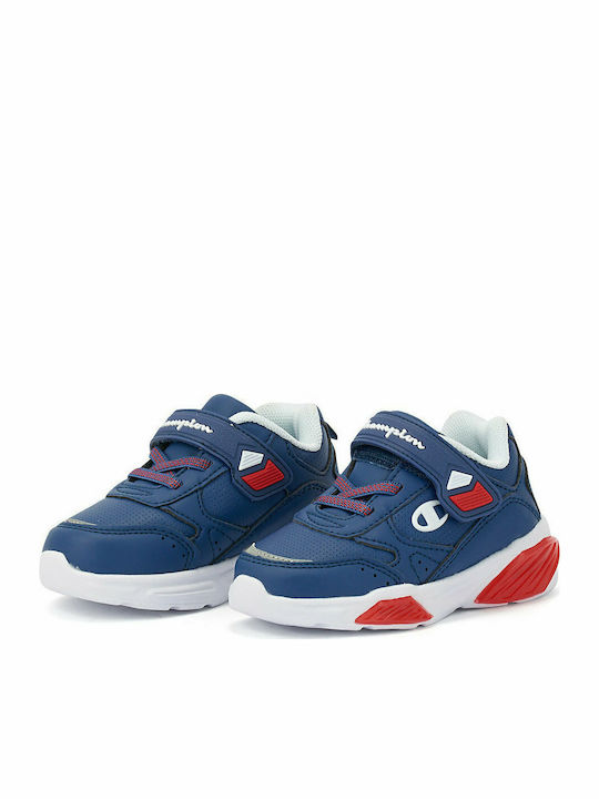 Wave Παιδικά Sneakers με Σκρατς & Φωτάκια Μπλε