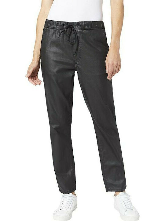 Cara Lo Relaxed Fit Γυναικείο Υφασμάτινο Παντελόνι με Λάστιχο σε Κανονική Εφαρμογή Μαύρο