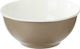 Atmosphera Serving Bowl Round made of Porcelain Taupe with Diameter 14cm