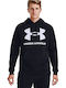 Rival Big Sweatshirt with Hood Black