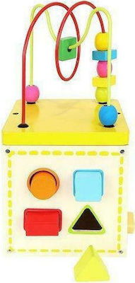 Shape Sorting Toy Learning Cube made of Wood for 36++ Months