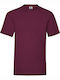 Fruit of the Loom Valueweight Τ Men's Short Sleeve Promotional T-Shirt Burgundy