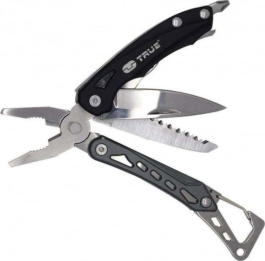 True Utility Seven 2020 Multi-tool Black with Blade made of Stainless Steel