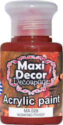 Maxi Decor Acrylic Color Paint Decoupage Red 60ml